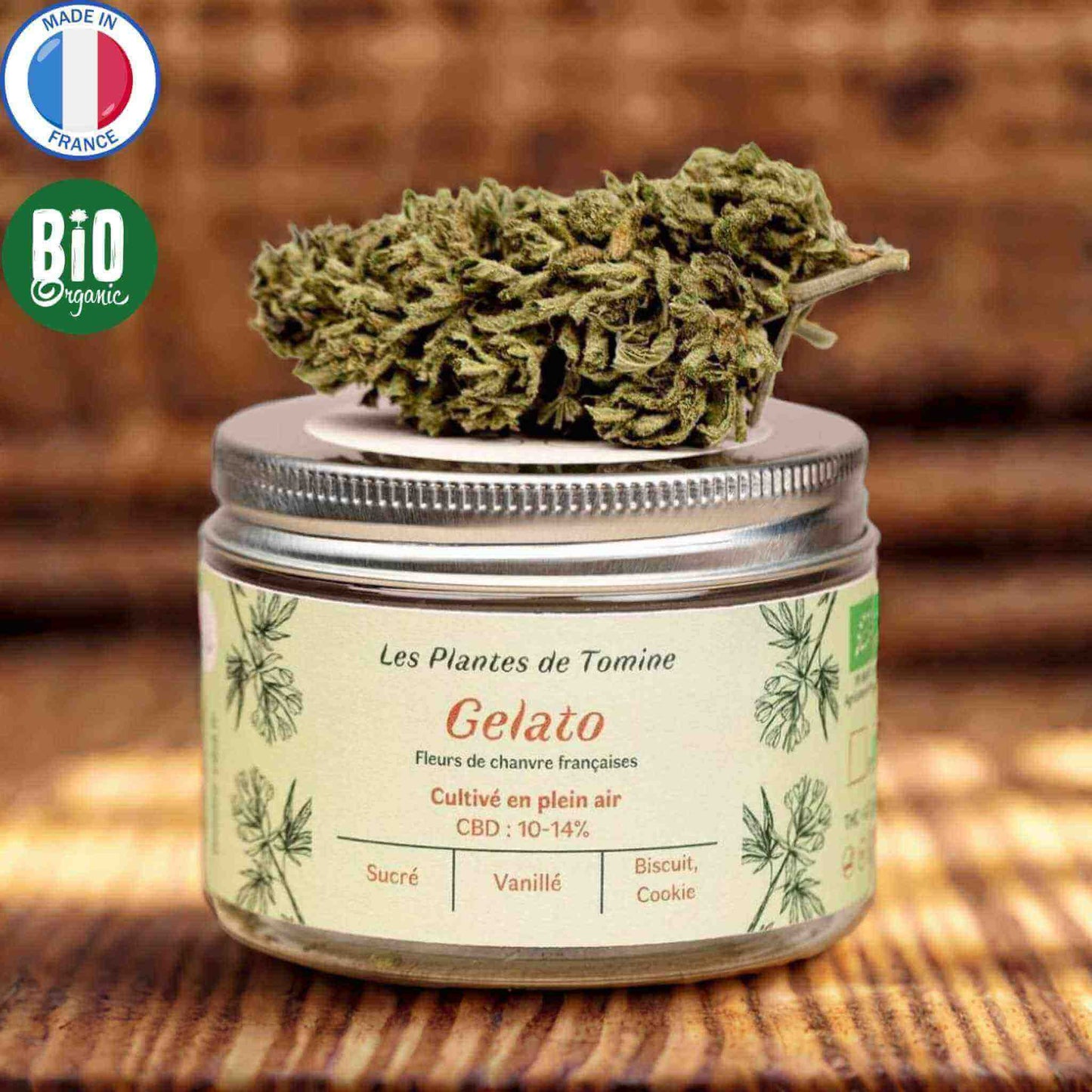 fleur cbd bio gelato produite en France Certifié AB