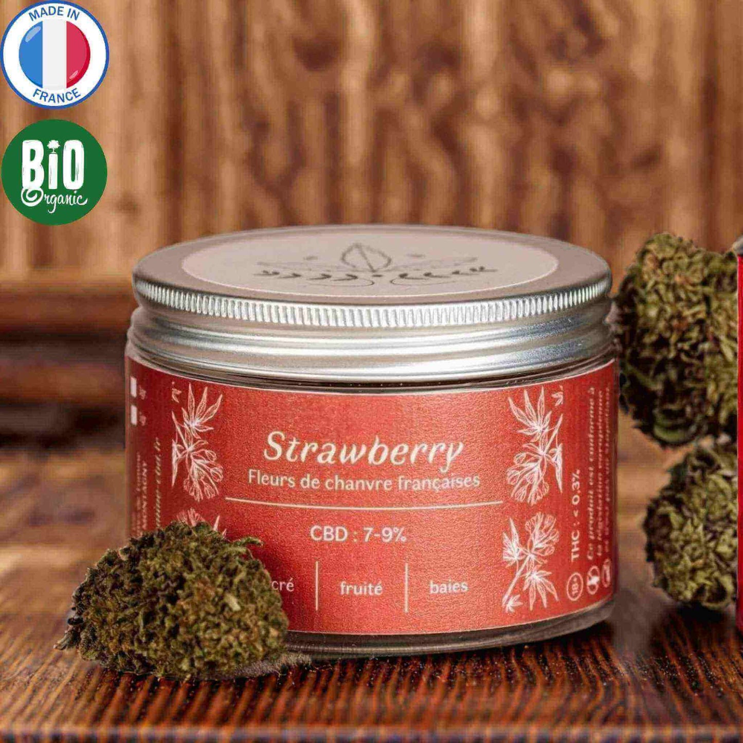 fleur cbd bio strawberry diesel produite en France certifié AB.