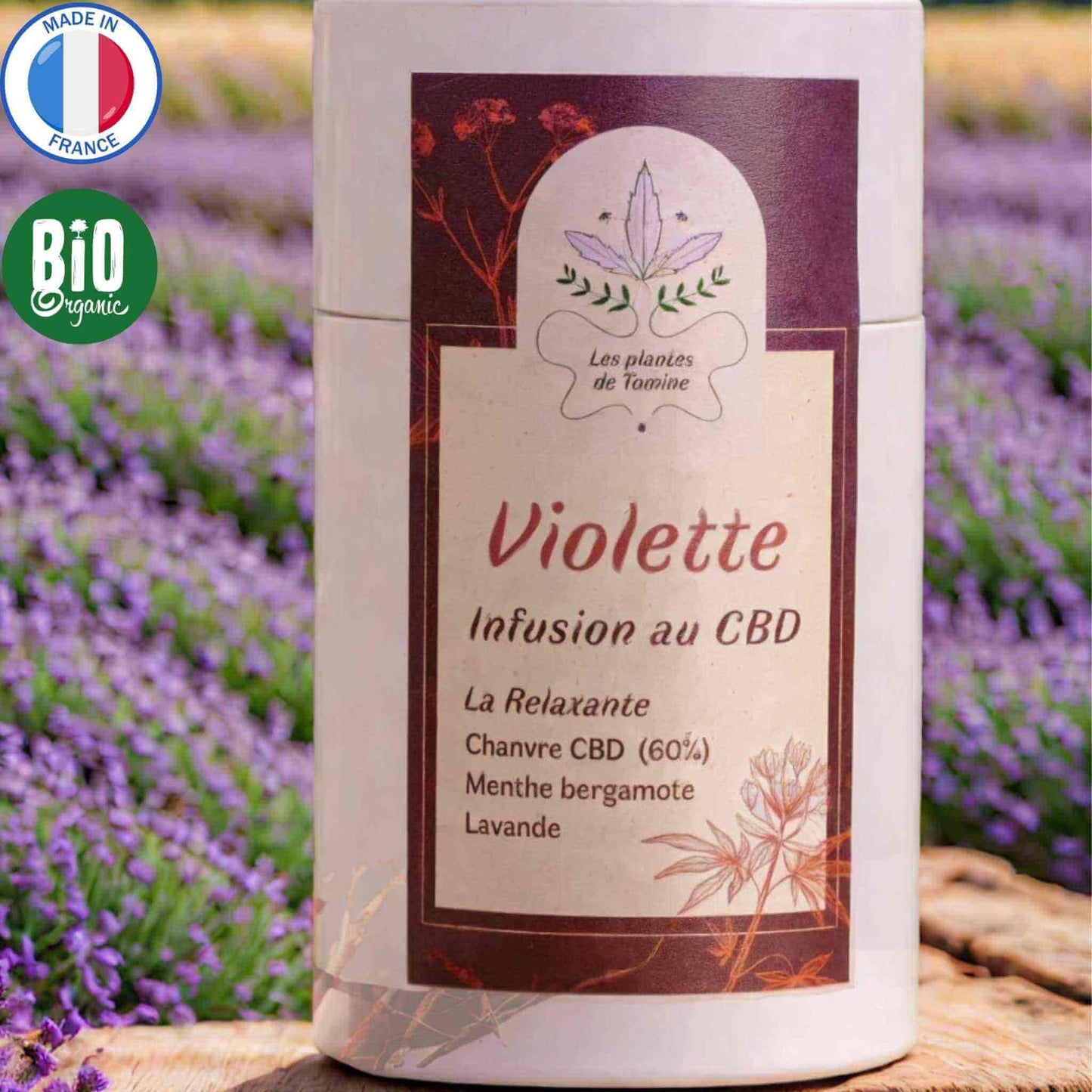 Tisane CBD Bio nuit paisible 60% de chanvre 25g