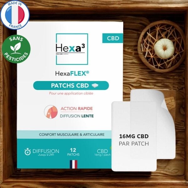 Patch CBD 16 mg Format XL – Soulagement prolongé des douleurs musculaires et articulaires