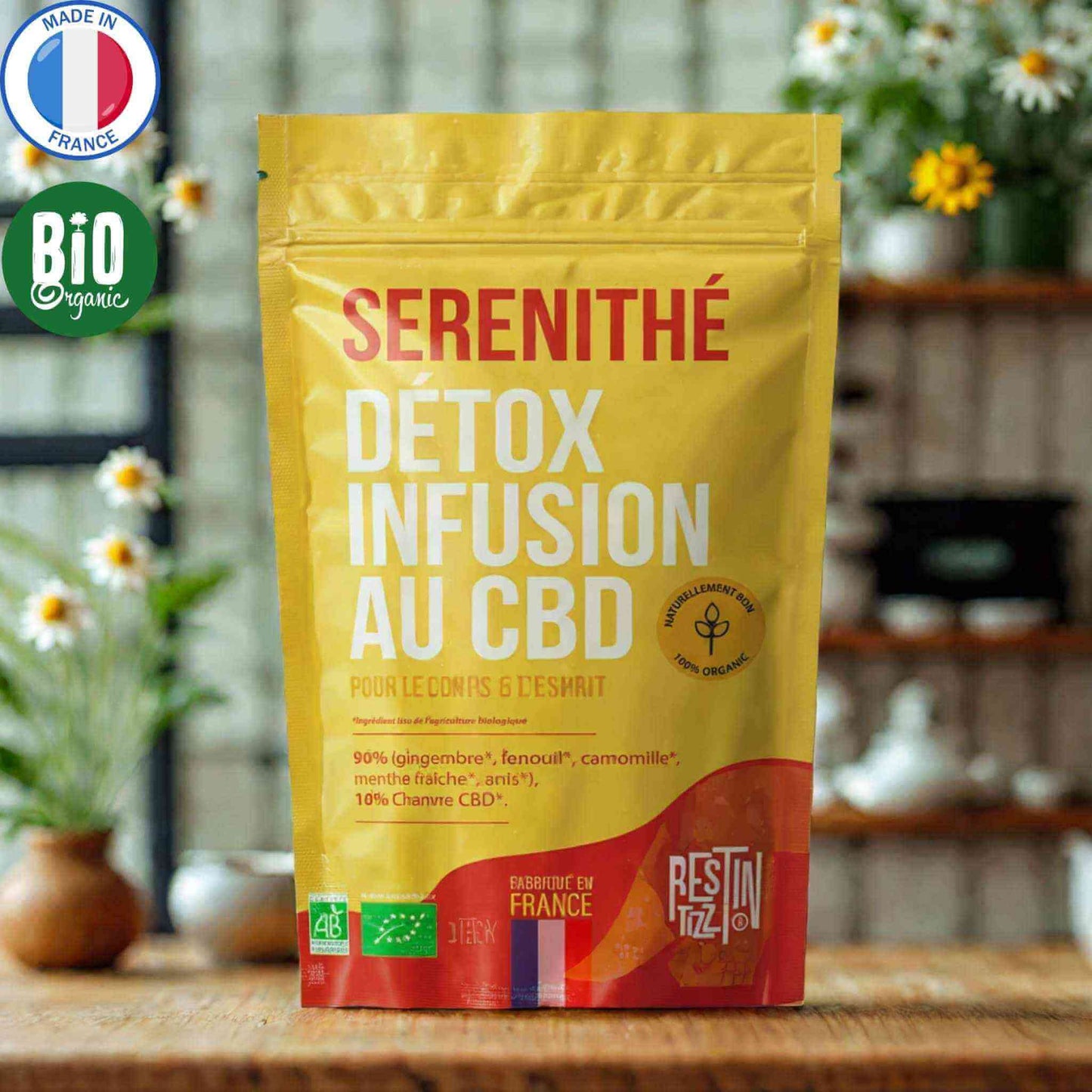 Infusion Bio Detox Sérénithé au CBD, pas cher et made in France