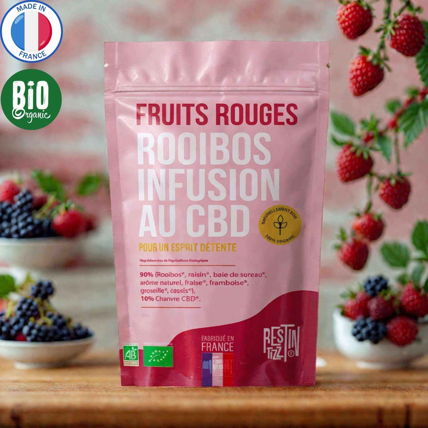 Rooibos CBD Bio fruits rouges pas cher.