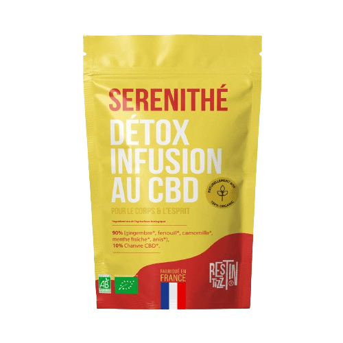 Infusion Bio Detox Sérénithé au CBD, pas cher et made in France le comptoir du CBD Bio.