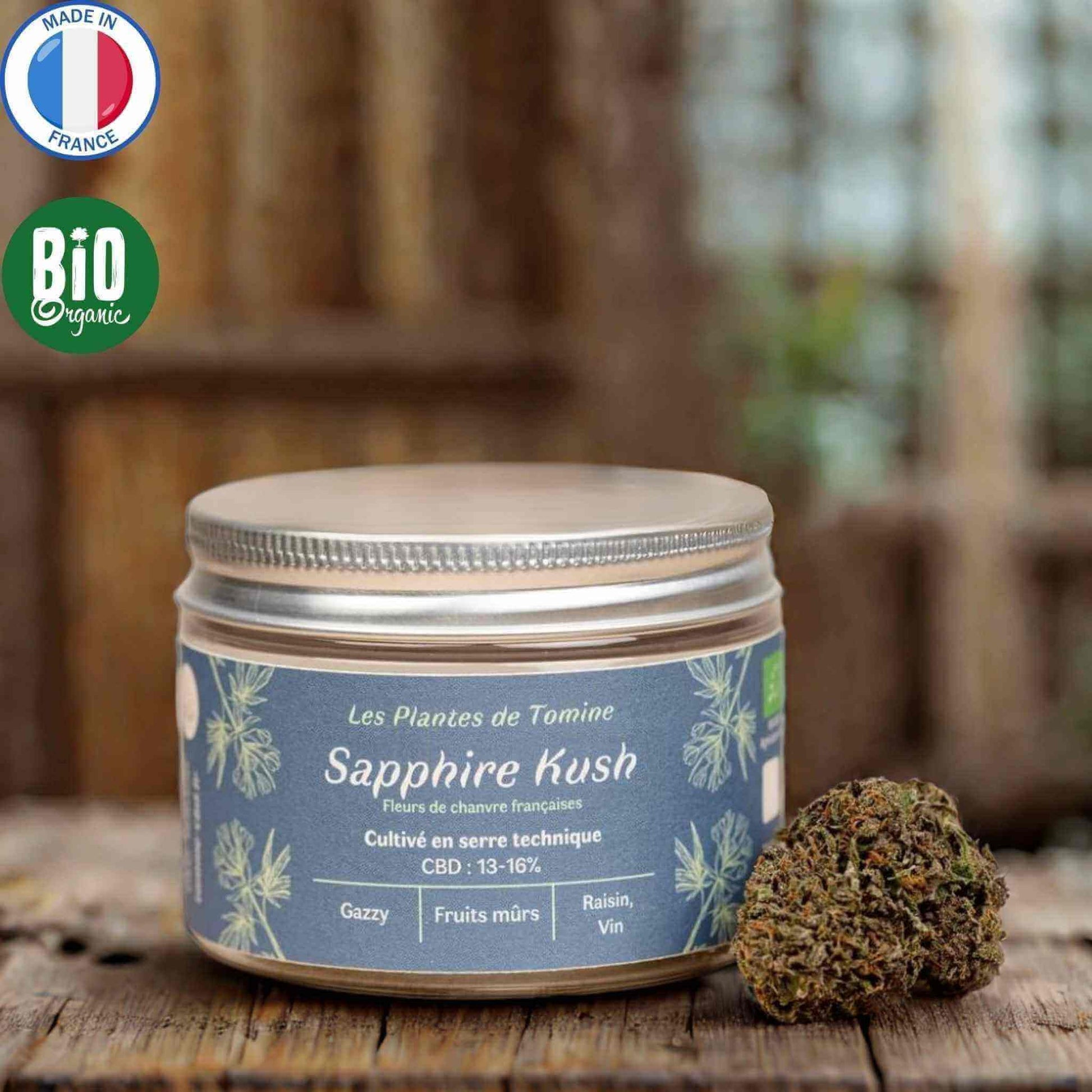 Fleurs de CBD Bio Sapphire Kush Indoor